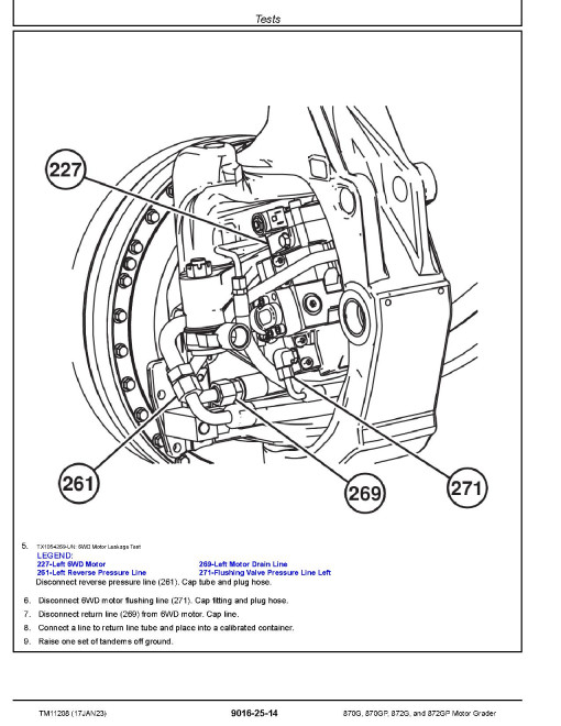 John Deere 870G, 870GP, 872G and 872GP Motor Graders (SN. before 634753) Operation and Test Manual (TM11208) John Deere 870G, 870GP, 872G and 872GP Motor Graders (SN. before 634753) Operation and Test Manual (TM11208)