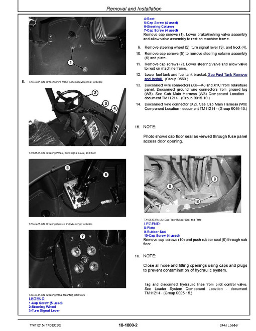 John Deere 244J (SN. from 23290) Compact 4WD Loaders Repair Manual (TM11215) John Deere 244J (SN. from 23290) Compact 4WD Loaders Repair Manual (TM11215)