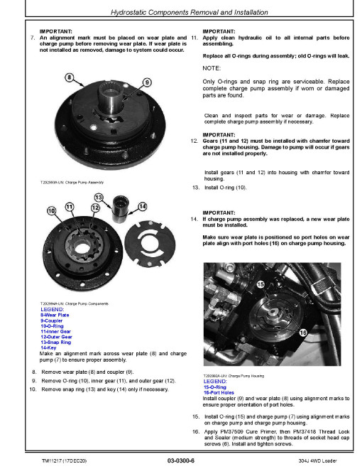 John Deere 304J (SN. from 23372) Compact 4WD Loaders Repair Manual (TM11217) John Deere 304J (SN. from 23372) Compact 4WD Loaders Repair Manual (TM11217)