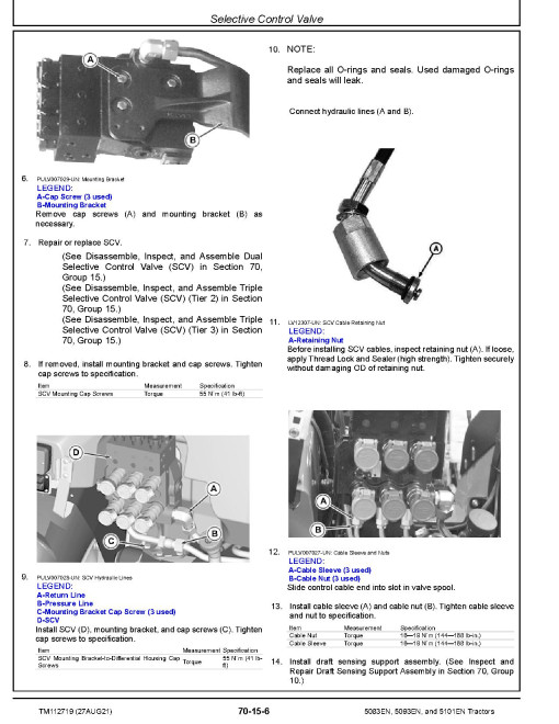 John Deere 5083EN, 5093EN and 5101EN T3/S2 and T3/S3A Tractors Repair Manual (TM112719) John Deere 5083EN, 5093EN and 5101EN T3/S2 and T3/S3A Tractors Repair Manual (TM112719)