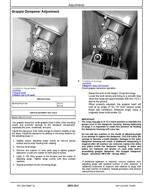 John Deere 540H Cable Skidders and 548H Grapple Skidders (SN.-630435) Operation and Test Manual (TM11329) John Deere 540H Cable Skidders and 548H Grapple Skidders (SN.-630435) Operation and Test Manual (TM11329)