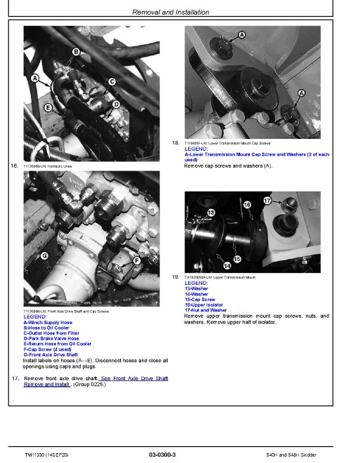 John Deere 540H Cable Skidders and 548H Grapple Skidders (SN: -630435) Repair Manual (TM11330) John Deere 540H Cable Skidders and 548H Grapple Skidders (SN: -630435) Repair Manual (TM11330)