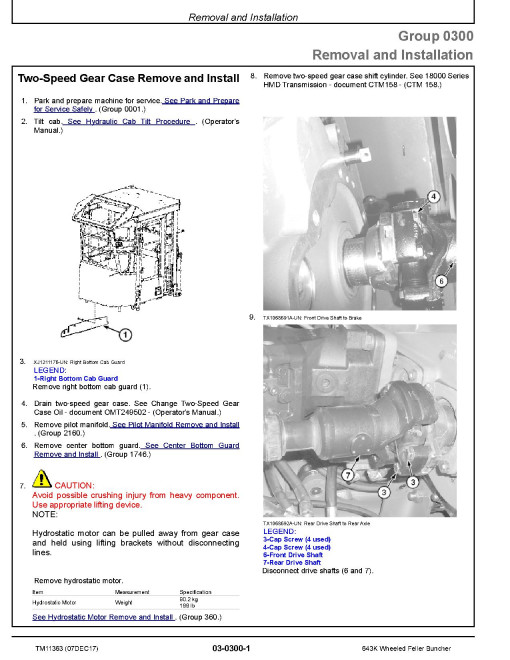 John Deere 643K Wheeled Feller Bunchers Repair Manual (TM11363) John Deere 643K Wheeled Feller Bunchers Repair Manual (TM11363)