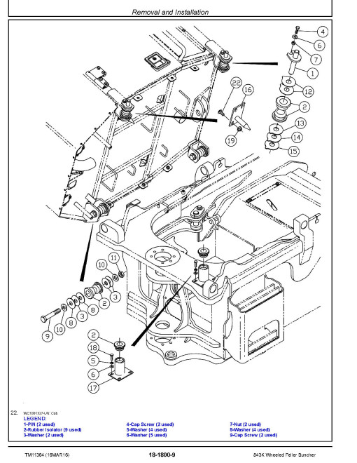 John Deere 843K Wheeled Feller Bunchers Repair Manual (TM11364) John Deere 843K Wheeled Feller Bunchers Repair Manual (TM11364)