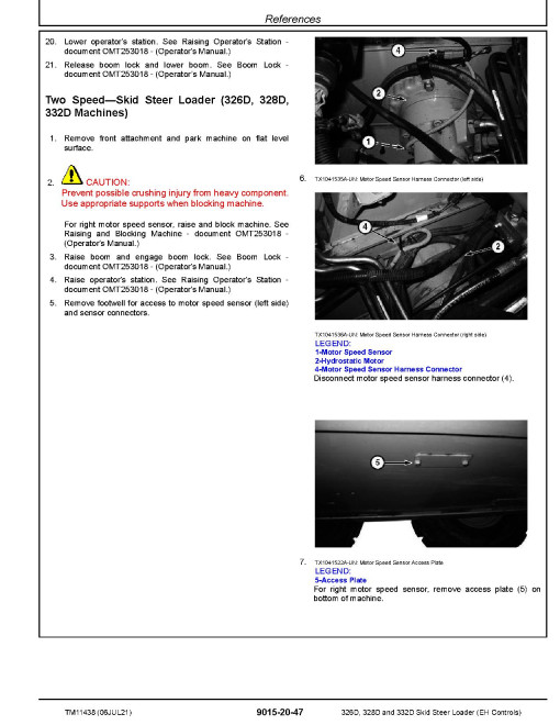 John Deere 326D, 328D and 332D Skid Steer Loaders with EH Controls Operation and Test Manual (TM11438) John Deere 326D, 328D and 332D Skid Steer Loaders with EH Controls Operation and Test Manual (TM11438)