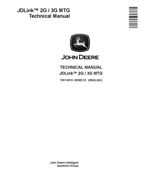 John Deere JDLink 2G and 3G Modular Telematics Gateways Technical Manual (TM114519)