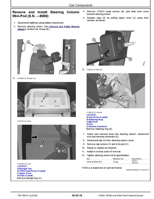John Deere R4030, R4038 and R4044 Self-Propelled Sprayers (North American Edition) Repair Manual (TM115919) John Deere R4030, R4038 and R4044 Self-Propelled Sprayers (North American Edition) Repair Manual (TM115919)