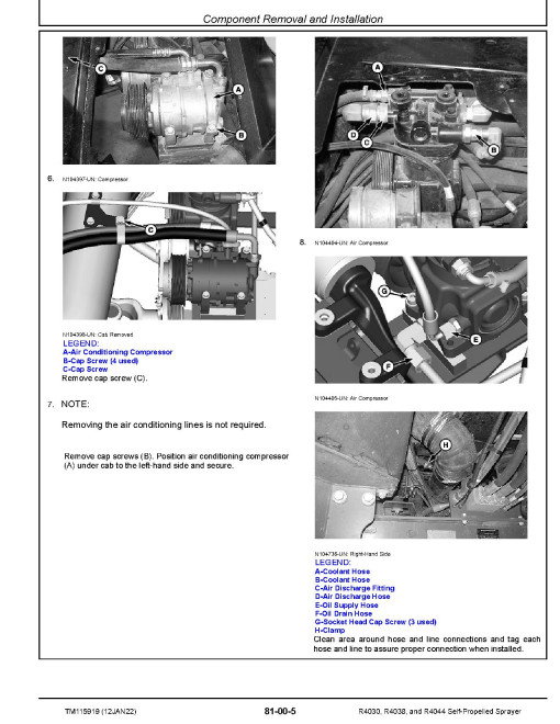 John Deere R4030, R4038 and R4044 Self-Propelled Sprayers (North American Edition) Repair Manual (TM115919) John Deere R4030, R4038 and R4044 Self-Propelled Sprayers (North American Edition) Repair Manual (TM115919)
