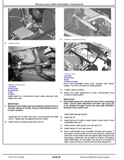 John Deere R4045 and R4060 Self-Propelled Sprayers (North American Edition) Repair Manual (TM116119) John Deere R4045 and R4060 Self-Propelled Sprayers (North American Edition) Repair Manual (TM116119)