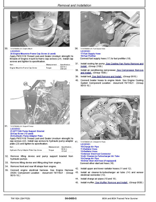 John Deere 903K and 953K Tracked Feller Bunchers Repair Manual (TM11624) John Deere 903K and 953K Tracked Feller Bunchers Repair Manual (TM11624)