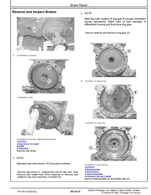John Deere 5075M (FT4/S3B) and 5085M, 5100M, 5100MH, 5100ML, 5115M, 5115ML (IT4/S3B) Tractors Repair Manual (TM116419) John Deere 5075M (FT4/S3B) and 5085M, 5100M, 5100MH, 5100ML, 5115M, 5115ML (IT4/S3B) Tractors Repair Manual (TM116419)
