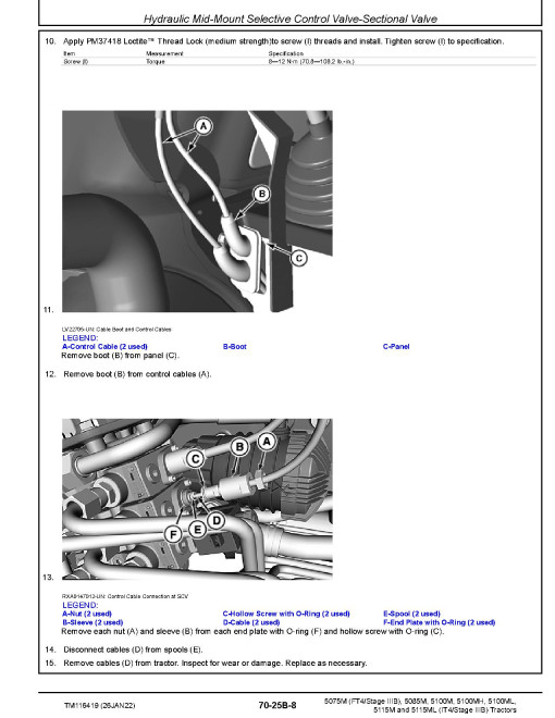 John Deere 5075M (FT4/S3B) and 5085M, 5100M, 5100MH, 5100ML, 5115M, 5115ML (IT4/S3B) Tractors Repair Manual (TM116419) John Deere 5075M (FT4/S3B) and 5085M, 5100M, 5100MH, 5100ML, 5115M, 5115ML (IT4/S3B) Tractors Repair Manual (TM116419)