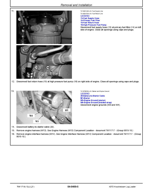 John Deere 437D (SN before C254106) Knuckleboom Log Loaders Repair Manual (TM11719) John Deere 437D (SN before C254106) Knuckleboom Log Loaders Repair Manual (TM11719)