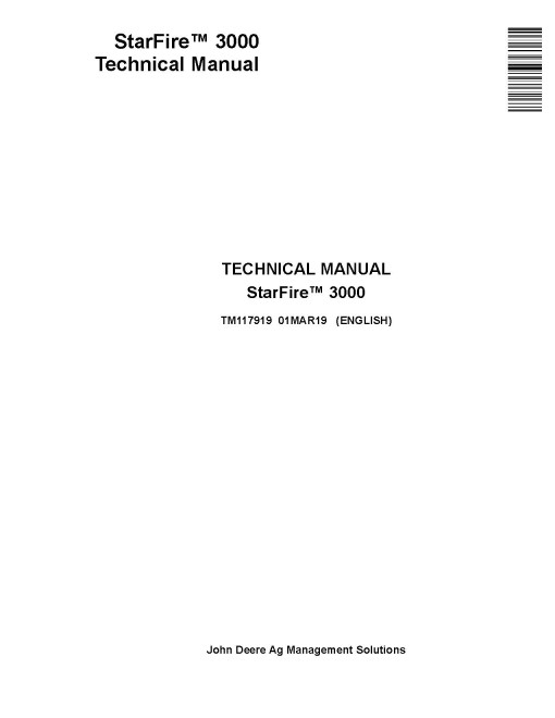 John Deere Starfire 3000 Systems Technical Manual (TM117919)