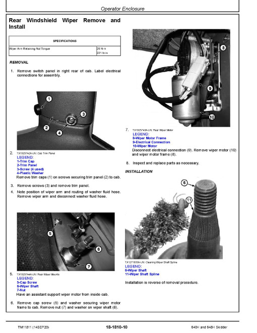 John Deere 640H Cable Skidders and 648H Grapple Skidders (SN: 630436-) Repair Manual (TM11811) John Deere 640H Cable Skidders and 648H Grapple Skidders (SN: 630436-) Repair Manual (TM11811)