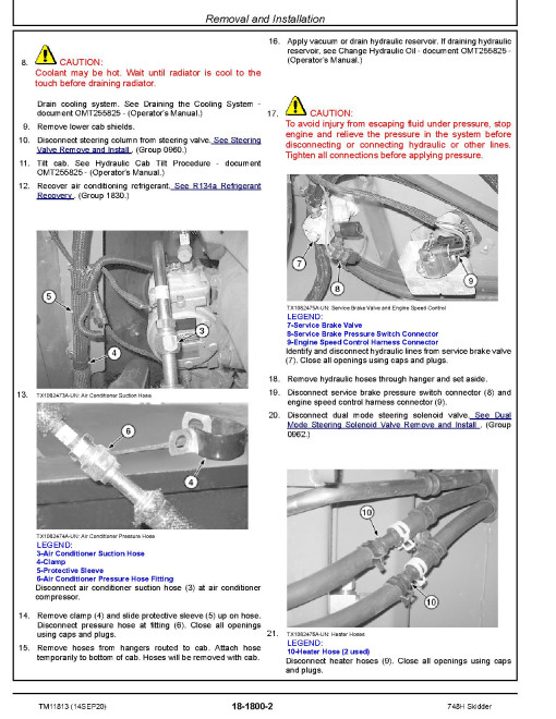 John Deere 748H (SN: 630436-) Grapple Skidders Repair Manual (TM11813) John Deere 748H (SN: 630436-) Grapple Skidders Repair Manual (TM11813)