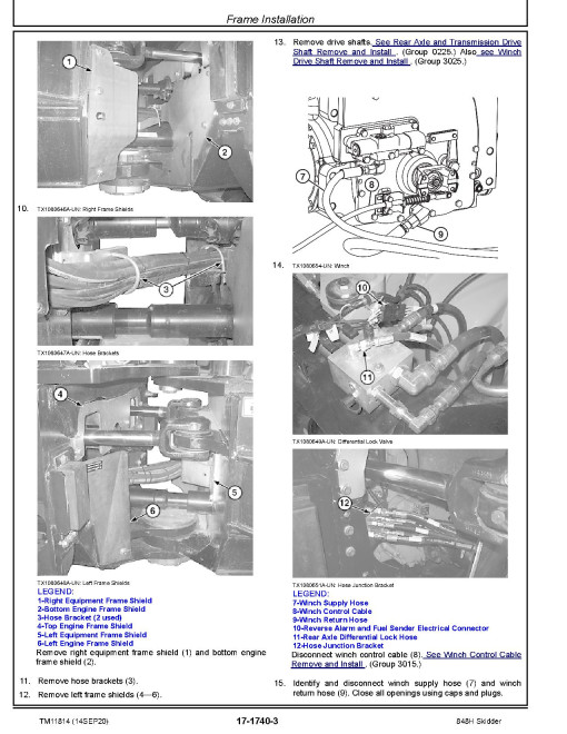 John Deere 848H (SN: 630436-) Grapple Skidders Repair Manual (TM11814) John Deere 848H (SN: 630436-) Grapple Skidders Repair Manual (TM11814)
