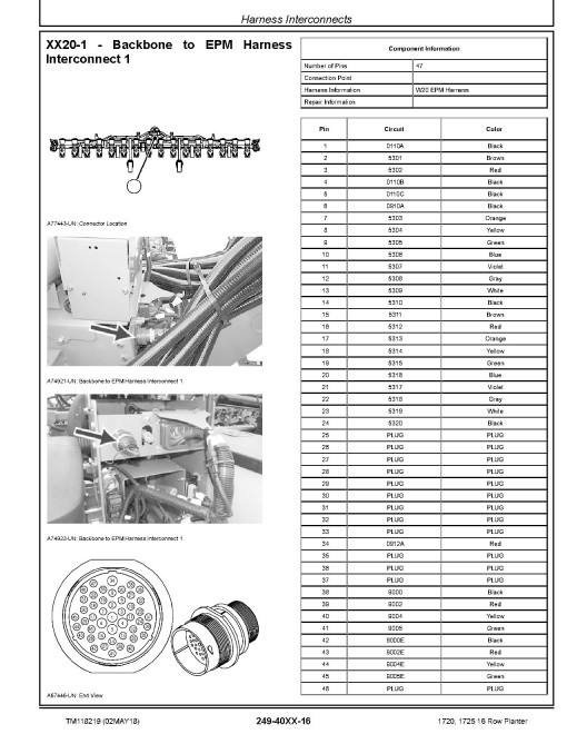 John Deere 1720 16 Row and 1725 16 Row (SN. from 745101) Planters Diagnostic Manual (TM118219) John Deere 1720 16 Row and 1725 16 Row (SN. from 745101) Planters Diagnostic Manual (TM118219)