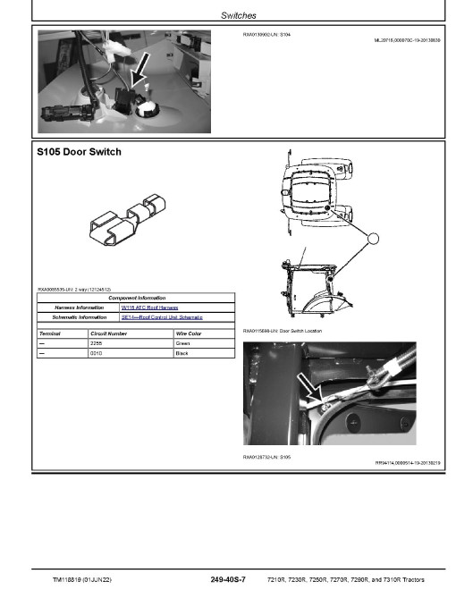 John Deere 7210R, 7230R, 7250R, 7270R, 7290R and 7310R Tractors (SN: 080001-093999) Diagnostic Manual (TM118819) John Deere 7210R, 7230R, 7250R, 7270R, 7290R and 7310R Tractors (SN: 080001-093999) Diagnostic Manual (TM118819)