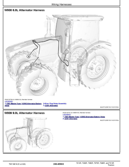 John Deere 7210R, 7230R, 7250R, 7270R, 7290R and 7310R Tractors (SN: 080001-093999) Diagnostic Manual (TM118819) John Deere 7210R, 7230R, 7250R, 7270R, 7290R and 7310R Tractors (SN: 080001-093999) Diagnostic Manual (TM118819)
