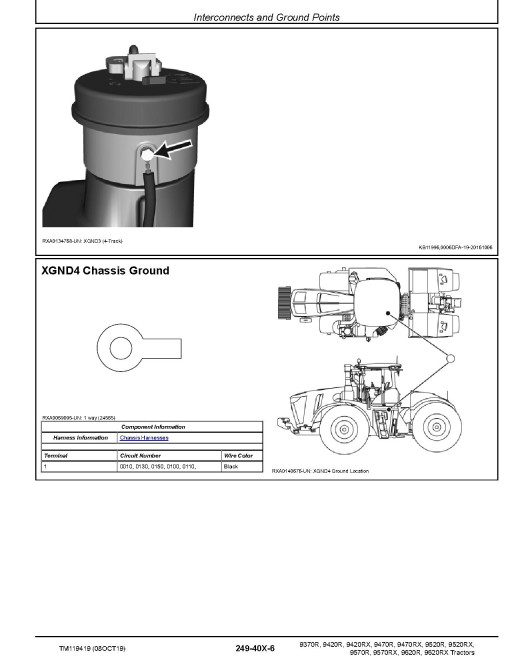 John Deere 9370R, 9420R, 9470R, 9520R, 9570R, 9620R Articulated Tractors, 9420RX, 9470RX, 9520RX, 9570RX and 9620RX Articulated Tracked Tractors Diagnostic Manual (TM119419) John Deere 9370R, 9420R, 9470R, 9520R, 9570R, 9620R Articulated Tractors, 9420RX, 9470RX, 9520RX, 9570RX and 9620RX Articulated Tracked Tractors Diagnostic Manual (TM119419)