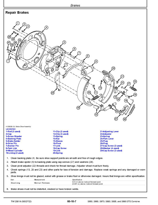 John Deere S650, S660, S670, S680, S685 and S690 MY2014-2015 Combines (SN: 765001-785000) Repair Manual (TM120819) John Deere S650, S660, S670, S680, S685 and S690 MY2014-2015 Combines (SN: 765001-785000) Repair Manual (TM120819)
