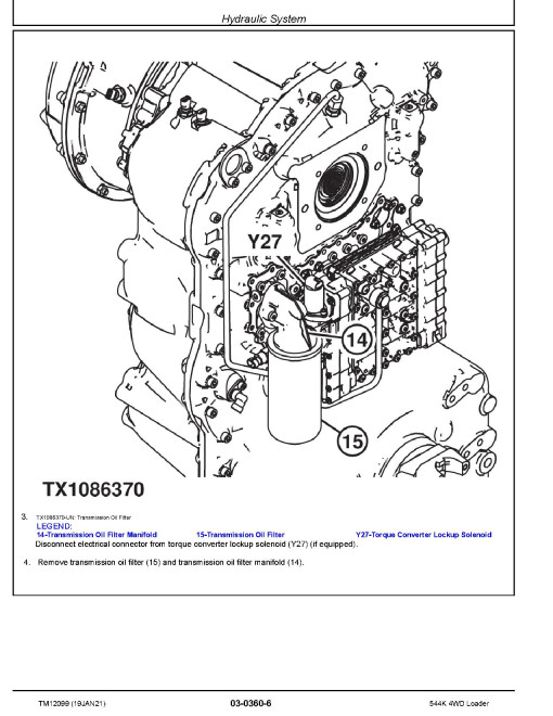 John Deere 544K (SN: E642665-670307) 4WD Loaders with iT4 Engine 6068HDW84 Repair Manual (TM12099) John Deere 544K (SN: E642665-670307) 4WD Loaders with iT4 Engine 6068HDW84 Repair Manual (TM12099)