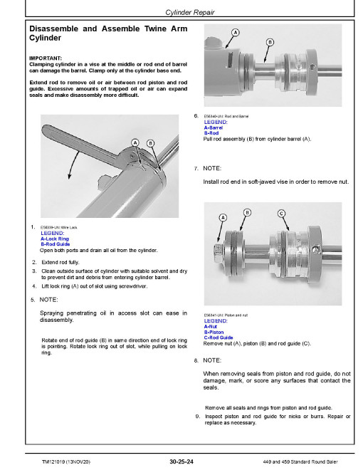 John Deere 449 and 459 Standart Round Balers Technical Manual (TM121019) John Deere 449 and 459 Standart Round Balers Technical Manual (TM121019)