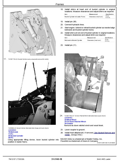 John Deere 644K (SN: E634315-658064) 4WD Loaders with iT4 Engine 6090HDW13 Repair Manual (TM12107) John Deere 644K (SN: E634315-658064) 4WD Loaders with iT4 Engine 6090HDW13 Repair Manual (TM12107)