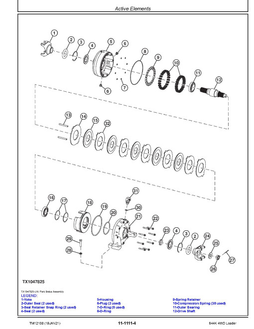 John Deere 644K (SN: 642444-658217) 4WD Loaders with Engines 6068HDW80 (T3), 6068HDW83 (S2) Repair Manual (TM12108) John Deere 644K (SN: 642444-658217) 4WD Loaders with Engines 6068HDW80 (T3), 6068HDW83 (S2) Repair Manual (TM12108)