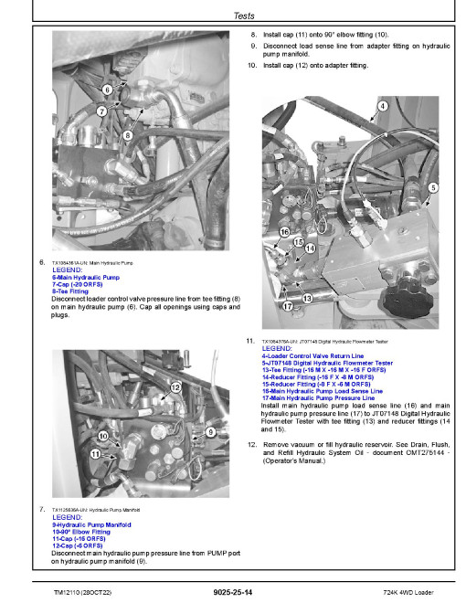 John Deere 724K (SN: 641523-658296) 4WD Loaders w. Engine 6090HDW03 (T3), 6090HDW09 (S2) Operation and Test Manual (TM12110) John Deere 724K (SN: 641523-658296) 4WD Loaders w. Engine 6090HDW03 (T3), 6090HDW09 (S2) Operation and Test Manual (TM12110)