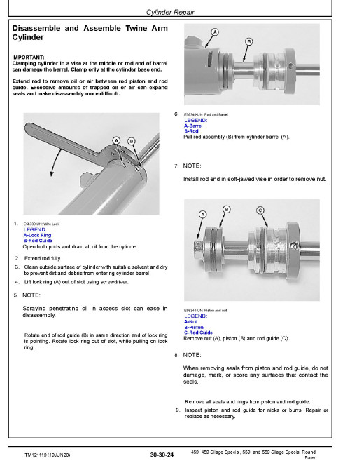 John Deere 459, 459 Silage Special, 559 and 559 Silage Special Round Balers Technical Manual (TM121119) John Deere 459, 459 Silage Special, 559 and 559 Silage Special Round Balers Technical Manual (TM121119)