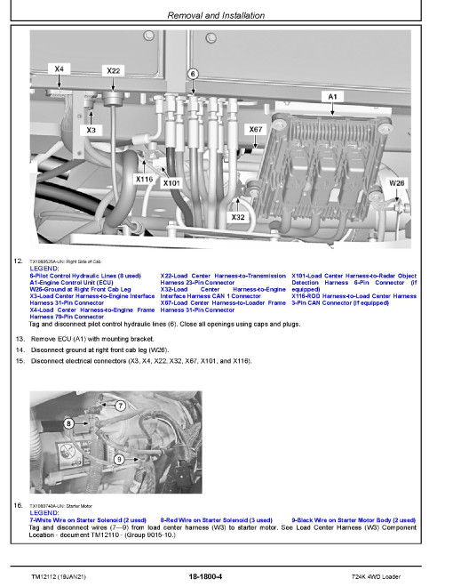 John Deere 724K (SN: 641523-658296) 4WD Loaders with Engines 6090HDW03 (T3), 6090HDW09 (S2) Repair Manual (TM12112) John Deere 724K (SN: 641523-658296) 4WD Loaders with Engines 6090HDW03 (T3), 6090HDW09 (S2) Repair Manual (TM12112)