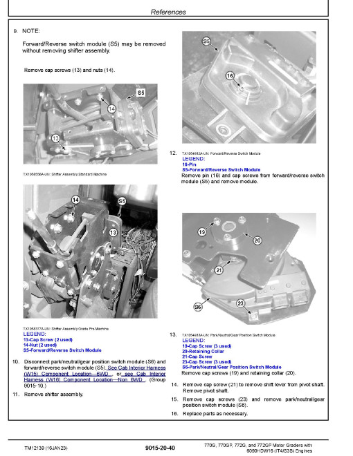 John Deere 770G, 770GP, 772G and 772GP Motor Graders (SN: 634380-656507) with iT4/S3B Engines Operation and Test Manual (TM12139) John Deere 770G, 770GP, 772G and 772GP Motor Graders (SN: 634380-656507) with iT4/S3B Engines Operation and Test Manual (TM12139)
