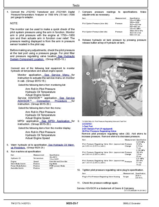 John Deere 350GLC Crawler Excavators (SN. from 808001) Operation and Test Manual (TM12173) John Deere 350GLC Crawler Excavators (SN. from 808001) Operation and Test Manual (TM12173)