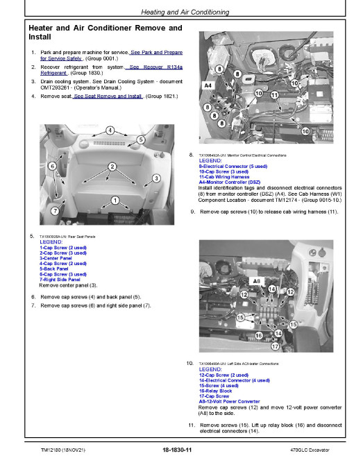 John Deere 470GLC (SN. from E470001) Crawler Excavators Repair Manual (TM12180) John Deere 470GLC (SN. from E470001) Crawler Excavators Repair Manual (TM12180)