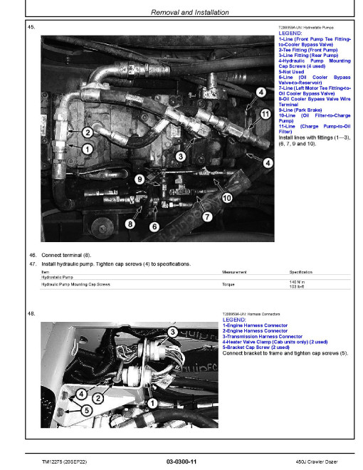John Deere 450J (SN. from 216243) Crawler Dozers Repair Manual (TM12275)