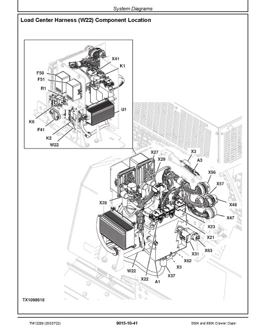 John Deere 550K and 650K Crawler Dozers (SN: E216396-275533) Operation and Test Manual (TM12288)