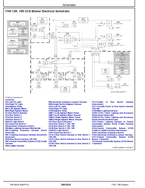 John Deere 1745, 1750 and 1755 Planters Technical Manual (TM123019)