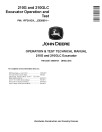 John Deere 210G and 210GLC Crawler Excavators (SN. from E520001) Operation and Test Manual (TM12330)