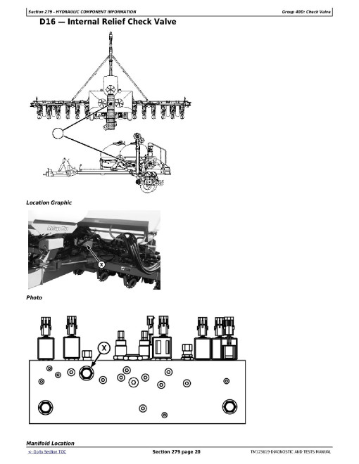 John Deere 1775NT 16-Row (SN. up to 765100) Planters with ExactEmerge Row Units Diagnostic Manual (TM123619)