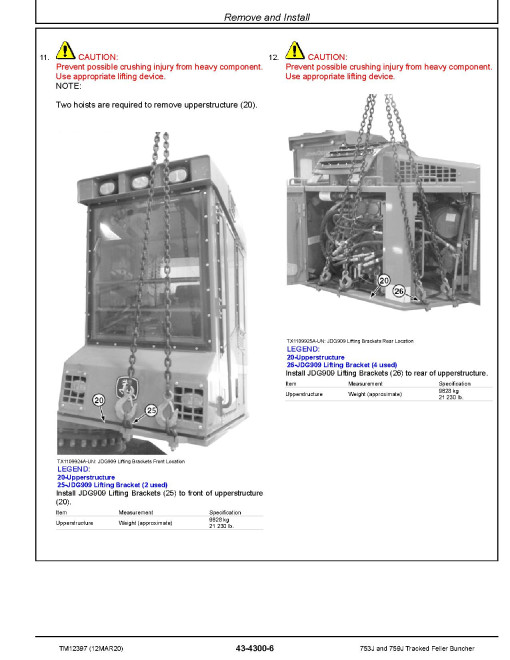 John Deere 753J and 759J Tracked Feller Bunchers (SN. from C220453) Repair Manual (TM12397) John Deere 753J and 759J Tracked Feller Bunchers (SN. from C220453) Repair Manual (TM12397)