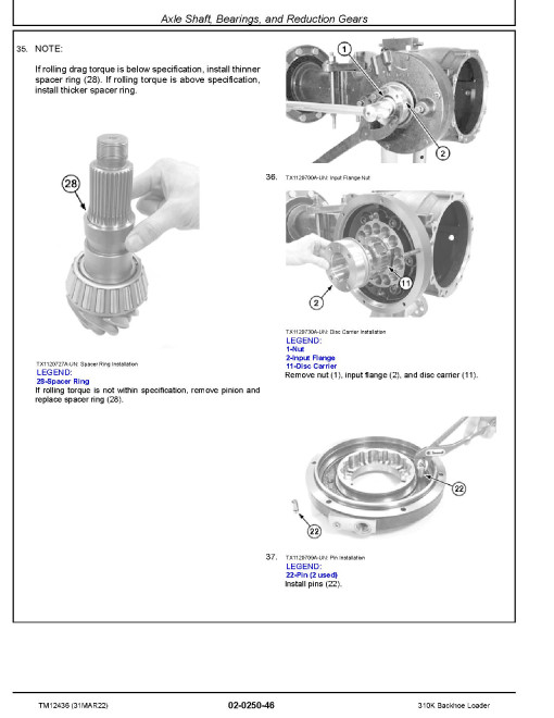 John Deere 310K (SN. from E219607) Backhoe Loaders Repair Manual (TM12436)