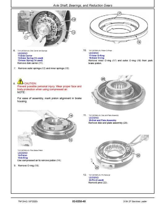 John Deere 310K EP (SN. from G219607) Backhoe Loaders Repair Manual (TM12442) John Deere 310K EP (SN. from G219607) Backhoe Loaders Repair Manual (TM12442)