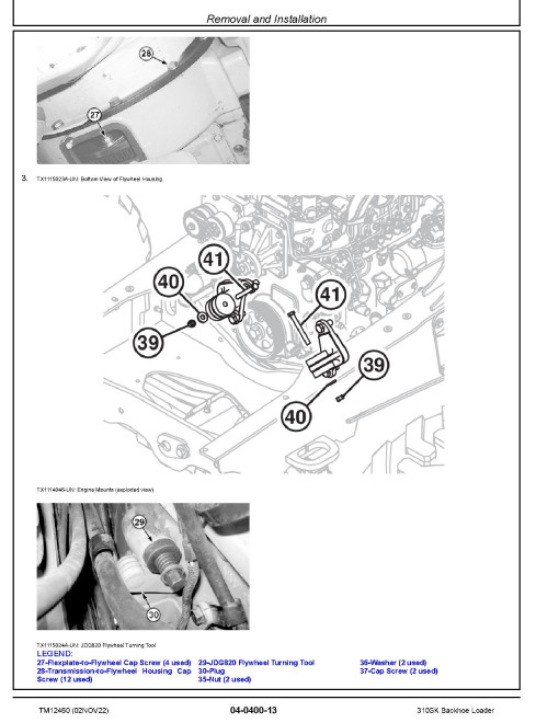 John Deere 310SK Side Shift Backhoe Loaders (SN. from E219607) Repair Manual (TM12460) John Deere 310SK Side Shift Backhoe Loaders (SN. from E219607) Repair Manual (TM12460)