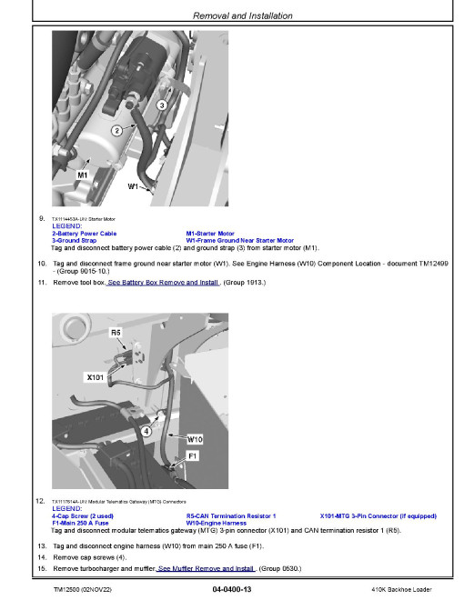 John Deere 410K Backhoe Loaders (SN. from C219607, D219607) Repair Manual (TM12500) John Deere 410K Backhoe Loaders (SN. from C219607, D219607) Repair Manual (TM12500)