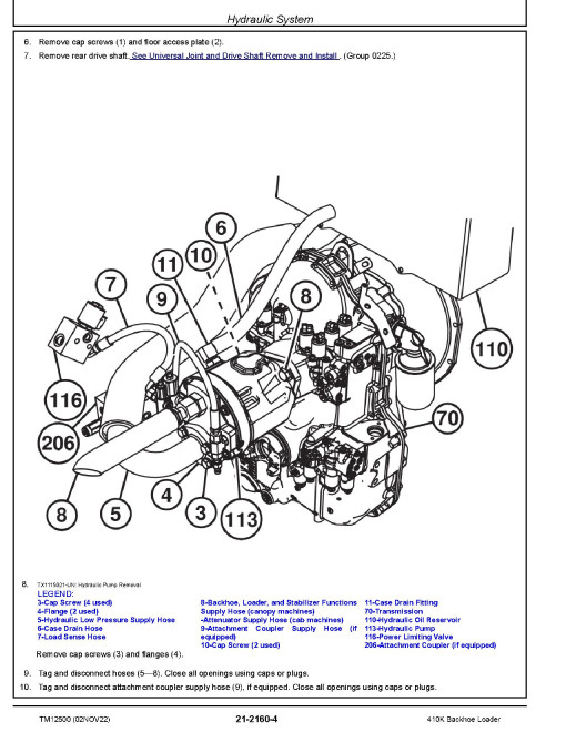 John Deere 410K Backhoe Loaders (SN. from C219607, D219607) Repair Manual (TM12500) John Deere 410K Backhoe Loaders (SN. from C219607, D219607) Repair Manual (TM12500)
