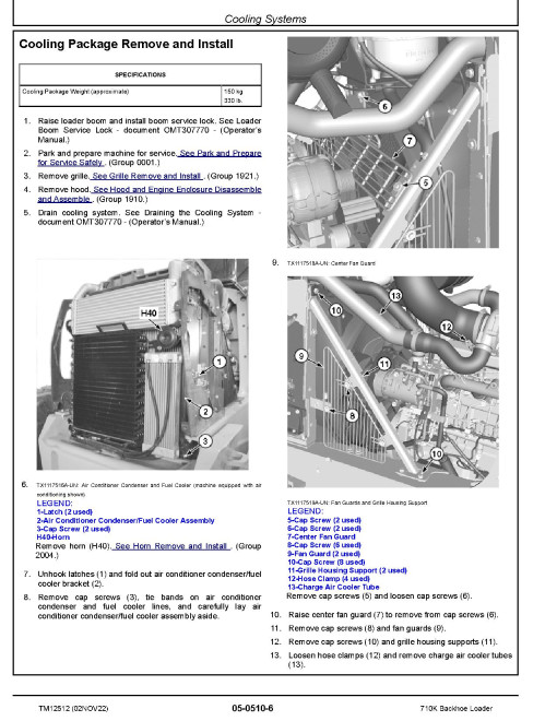 John Deere 710K Backhoe Loaders (SN. from D219607) Repair Manual (TM12512) John Deere 710K Backhoe Loaders (SN. from D219607) Repair Manual (TM12512)