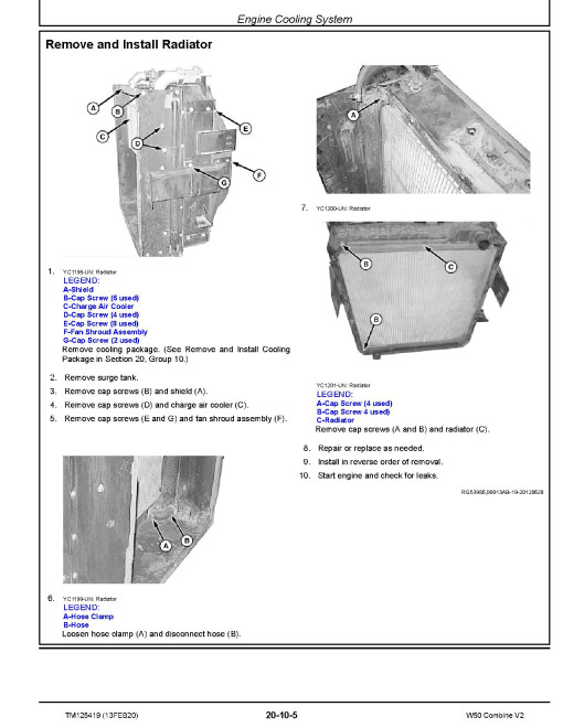 John Deere W50 v2 Combines (India, Asia) Technical Manual (TM125419) John Deere W50 v2 Combines (India, Asia) Technical Manual (TM125419)