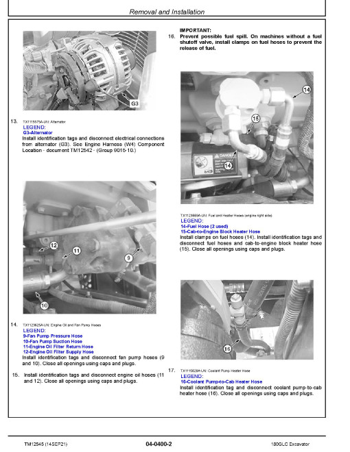John Deere 180GLC (SN. from D020001) Crawler Excavators Repair Manual (TM12545) John Deere 180GLC (SN. from D020001) Crawler Excavators Repair Manual (TM12545)